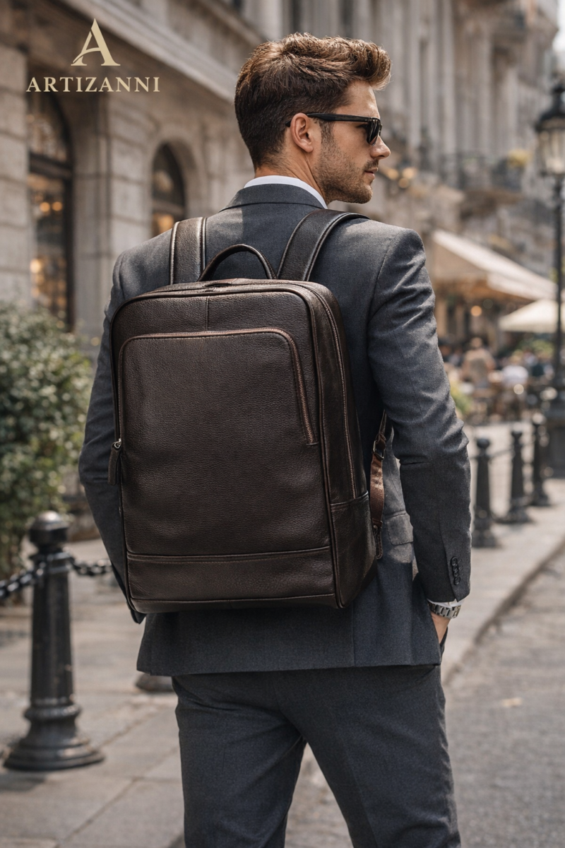 Artizanni Leather Backpack for Women, Vintage 15.6 inch Laptop Backpack