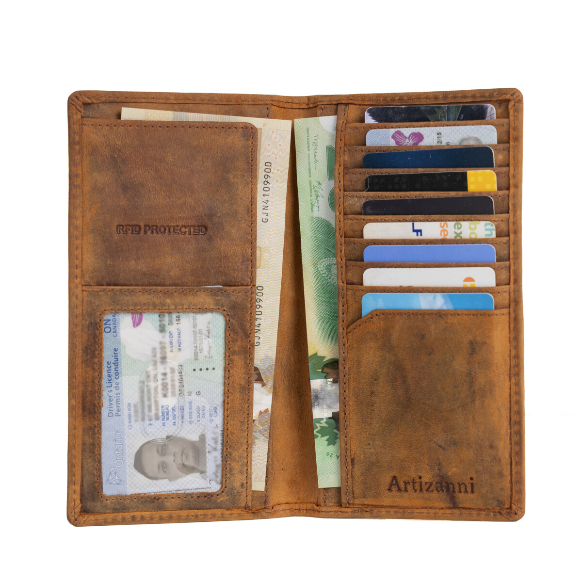 Men’s checkbook Rodeo Long Wallet (FLAG) SD 033, Size :  3.6” W * 7.1” H Inches