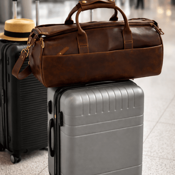 Leather Waterproof Mens Garment Bag , Mens Suit Flight Duffle Bag, Christmas Gifts for Men MK 083 (Vintage) 21.5*11.5*9.5Inches Leather Waterproof Mens Garment Bag , Mens Suit Flight Duffle Bag, Christmas Gifts for Men MK 083 (Vintage) 21.5*11.5*9.5Inches